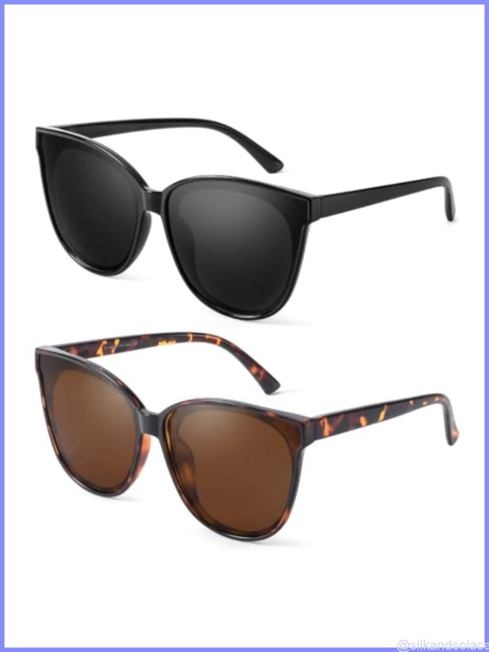 Oversized Cat Eye Polarized Sunglasses UV400 Retro 70s Fit Over Women